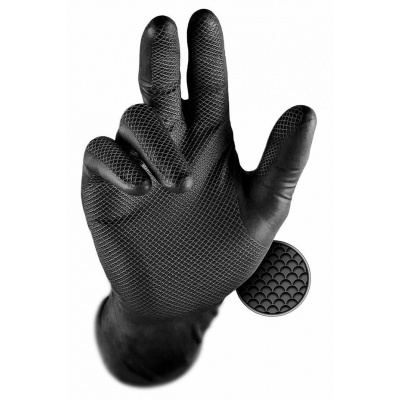 Jednorázové rukavice GRIPPAZ® 246A BLACK veľkosť M - 8