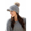 Zimná čiapka so strechou - šedá - amaryllis (Tučná zima C Hut + Chimney Scarm Colors)