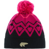 Čiapka Eisbär Ziggy OS Pompon MÜ Farba: čierna - ružová, Čiapky rukavice: UNI 30911009