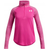 Mikina s kapucňou Under Armour Tech Graphic 1/2 Zip-PNK 1379532-653 Veľkosť YLG