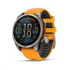 Garmin - fenix 8 Solar Sapphire - 51 mm - Carbon Gray DLC Titanium with Black | Pebble Gray Silicone Band, EU