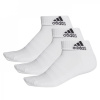 adidas Cushioned Sportswear Ankle Socks 3 Pairs White 6.5-8