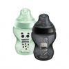 Tommee Tippee Dojčenská fľaša s obrázkami C2N, 2ks 260ml, 0+m Modrá