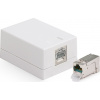 Keline zásuvkový box Cat 6A, povrchový, osadený s 1xKEJ-C6A-S-HD