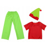 Kostým pre chlapca- Elf kostýmy Elf Pants Cap 116-128 (Elf outfit Pants Blúzke klobúky Green 116-128)
