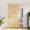 vidaXL Posuvné dvere so sadou kovania 100x210 cm borovicový masív 3203025
