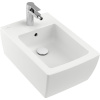 VILLEROY & BOCH Memento 2.0 závesný bidet s otvorom, s prepadom, 375 x 560 mm, Stone White, s povrchom CeramicPlus, 443300RW