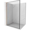 Mexen Kioto L, sprchová zástena Walk-In 120 x 200 cm, 8mm číre sklo čierny vzor, medený matný profil, 800-120-103-65-70