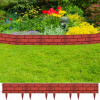 Záhradný obrubník plast 45 cm x 17 cm červený