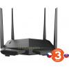 Tenda V12 VDSL2/ADSL WiFi AC Gb Router 1200Mb/s, Profile 35b, 1x DSL, 1x GWAN, 3x GLAN,1x USB