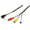 JACK 3.5mm 4PIN na 3*CINCH AV kábel