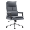 Tempo Kondela Kancelárske kreslo, sivá ekokoža/chróm, KAHIL