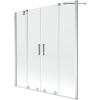 Mexen Velar Duo, 2-krídlová posuvná vaňová zástena 150 x 150 cm, 8mm číre sklo, chrómový profil, 896-150-000-02-01