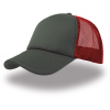 Atlantis Headwear Kšiltovka Rapper, 5 panelová, síťovaná COT33207031799-grey/red Šedá/červená UNI