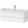 DURAVIT Happy D.2 Plus c-bonded závesná skrinka s nábytkovým umývadlom s otvorom, 2 zásuvky, 1175 x 490 x 480 mm, biela matná lakovaná, HP4639O36360000