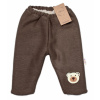 Oteplené pletené nohavice Teddy Bear, Baby Nellys, dvojvrstvové, hnedé Baby Nellys