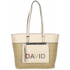 DAVID JONES Krémová veľká dámska kabelka cez rameno CM5741