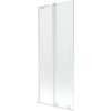 Mexen Velar L vaňová zástena 2-krídlová posuvná 80 x 150 cm, transparentná, biela - 896-080-003-01-20