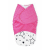 Baby Nellys Zavinovačka, spacáček s Minky, 0-6m - Hviezdy a hviezdičky, Minky ružová Baby Nellys
