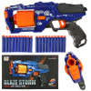 Ikonka Pištoľ na penové šípky Blaze Storm + 20 šípok modrá