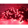 HIBRIGHT LED vianočné osvetlenie 12m reťaz so zeleným káblom, 200xLED, IP20, červená