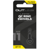 10ks - Rýchlovýmenný Obratlík Avid Carp Outline QC Ring Swivel Veľkosť 11