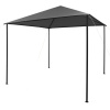 Altánok 3x3 m, antracitový, látka a oceľ 180 g/m²-ForU-312240