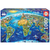 Puzzle Miniature series World Landmarks Educa 1000 dielov a Fix lepidlo od 11 rokov
