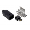 BKL Electronic Konektor micro USB B s príchytkou zástrčka, rovná 10120395