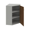 Hobis Policová skriňa Strong P, 80x115,2x40 cm, orech/sivá