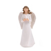 Malý biely anjel s holubicou – 10 cm, polyresin