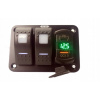 Ovládací panel Carling 2x nabíjačka PD + USB QC 3.0 voltmeter