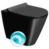 GSI KUBE X COLOR KUBE X WC misa stojaca, Swirlflush, 36x55cm, spodný/zadný odpad, čierna dual-mat 941026