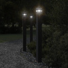 vidaXL Vonkajšie stojace lampy so zásuvkou 3 ks čierne 110 cm hliník - Čierna - 93854-48068