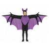 KOSTÝM MALÝ NETOPIER ČIERNY FIALOVÝ PONCZO HALLOWEEN KARNEVAL 128