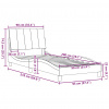 vidaXL Posteľ bez matraca bledosivý 90x200 cm látka - Sivá - 235627-248090