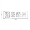 SCAME Zásuvková rozvodnica BLOCK, 2x16A+1x32A/400V/5P + 1x230V, bez priestoru na istenie, IP54