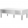 MEBLINE Konferenčný stolík LAZZO BIS biely mat