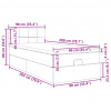 vidaXL Osmanský rám postele s matracom svetlosivá 90x200 cm zamat - Sivá - 232860-244938