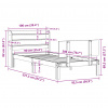 vidaXL Posteľný rám s čelom bez matraca biely 90x200 cm - Biela - 204852-138505
