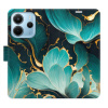 Flip pouzdro iSaprio na mobil Xiaomi Redmi Note 14 4G - Blue Flowers 02 s kapsičkami na karty (Knížkové flipové pouzdro iSaprio pro mobil Xiaomi Redmi Note 14 4G - Blue Flowers 02 - elegantní obal s k