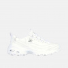 Skechers Dámske bielo-strieborné tenisky Skechers D'Lites - Fresh Start