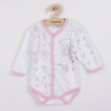 NEW BABY Dojčenské celorozopínacie body New Baby Bears ružové - 50