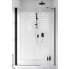 RADAWAY NES BLACK DWS I 130cm ľavé dvere do niky, profil čierny, sklo číre, 10028130-54-01L