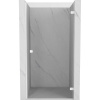 Mexen, Mexen Lunar-B Otočné pravé sprchové dvere 80 cm, transparentné, biele - 832-080-000-20-00-P