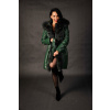 Max Original Leather Kožený kabát s pravou kožušinou FL-1 gucci verde Farba: Gucci verde, Veľkosť: 40 XS