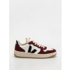 Veja V-10 (white black amarante) 38, vínovo červená
