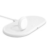 AppleMix Bezdrôtová nabíjačka 2v1 EPICO Qi pre Apple Watch / iPhone + adaptér USB-C - biela