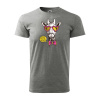 Sablio Tričko s potlačou Hipster Giraffe - šedé 2XL