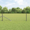 zahrada-XL Plot s stĺpmi Sivá 0.8 x 10 m Ocel potiahnutá PVC 3353198